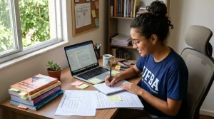 estudante organizando como fazer TCC de pedagogia passo a passo