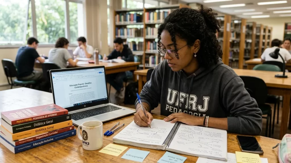 estudante escolhendo temas para TCC de pedagogia em 2026
