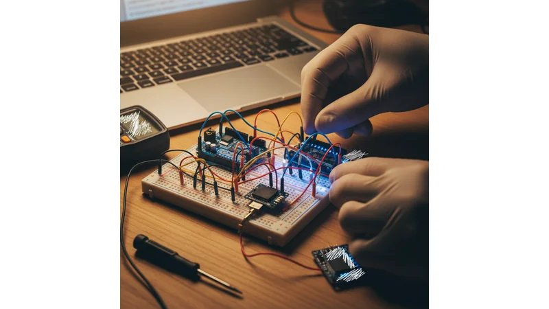 Linha de produção industrial automatizada com robôs, sensores IoT e sistema de monitoramento digital