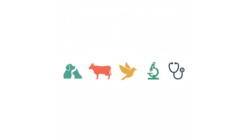 Ilustração de bovino e equino em ambiente rural, representando grandes animais e produção
