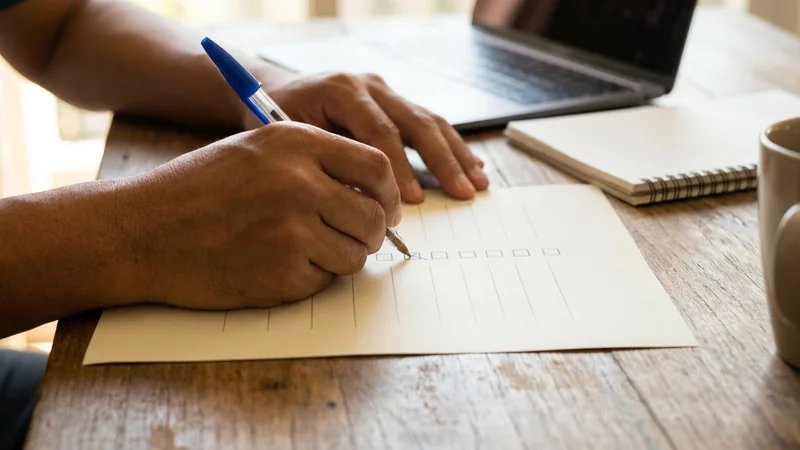 Checklist visual estilizado com os 10 itens em formato de lista de verificação moderna