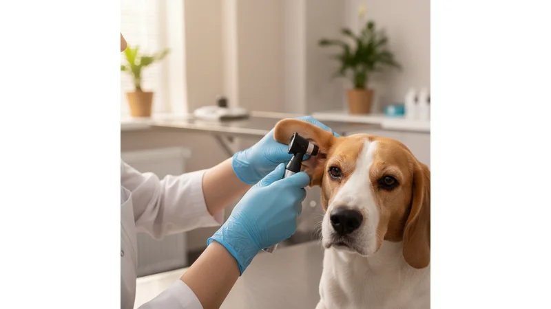 Ilustração de cão e gato em consulta veterinária, representando clínica de pequenos animais