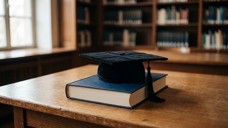 Estudante de Educação Física confiante apresentando TCC para banca avaliadora, ambiente acadêmico, expressão de satisfação e conquista