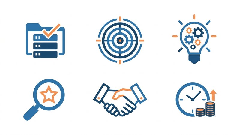 Infográfico visual mostrando os 6 critérios de validação de tema de TCC em formato de checklist ilustrado