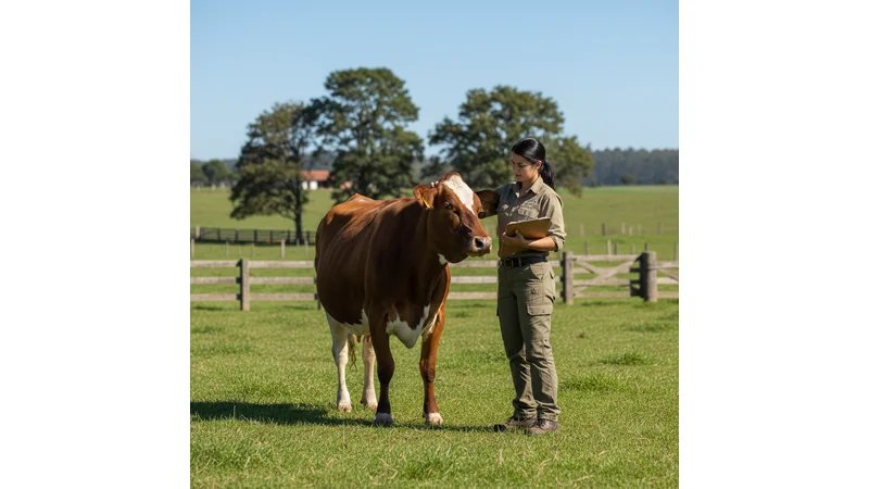 Ilustração de profissional de saúde pública veterinária em campo, representando vigilância sanitária e One Health