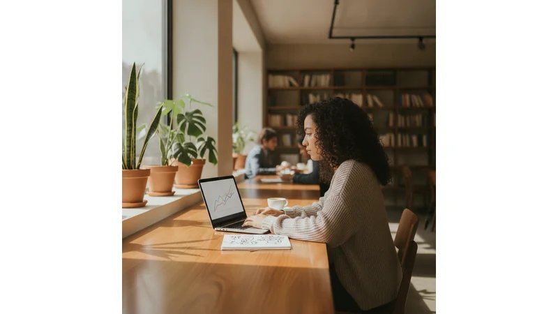Estudante confiante segurando diploma ou trabalho encadernado, sorrindo com expressão de conquista e realização, ambiente acadêmico ao fundo