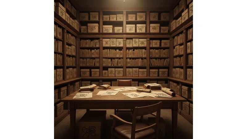 Exemplo visual de documento histórico antigo (processo judicial, jornal ou carta de época) com anotações de análise