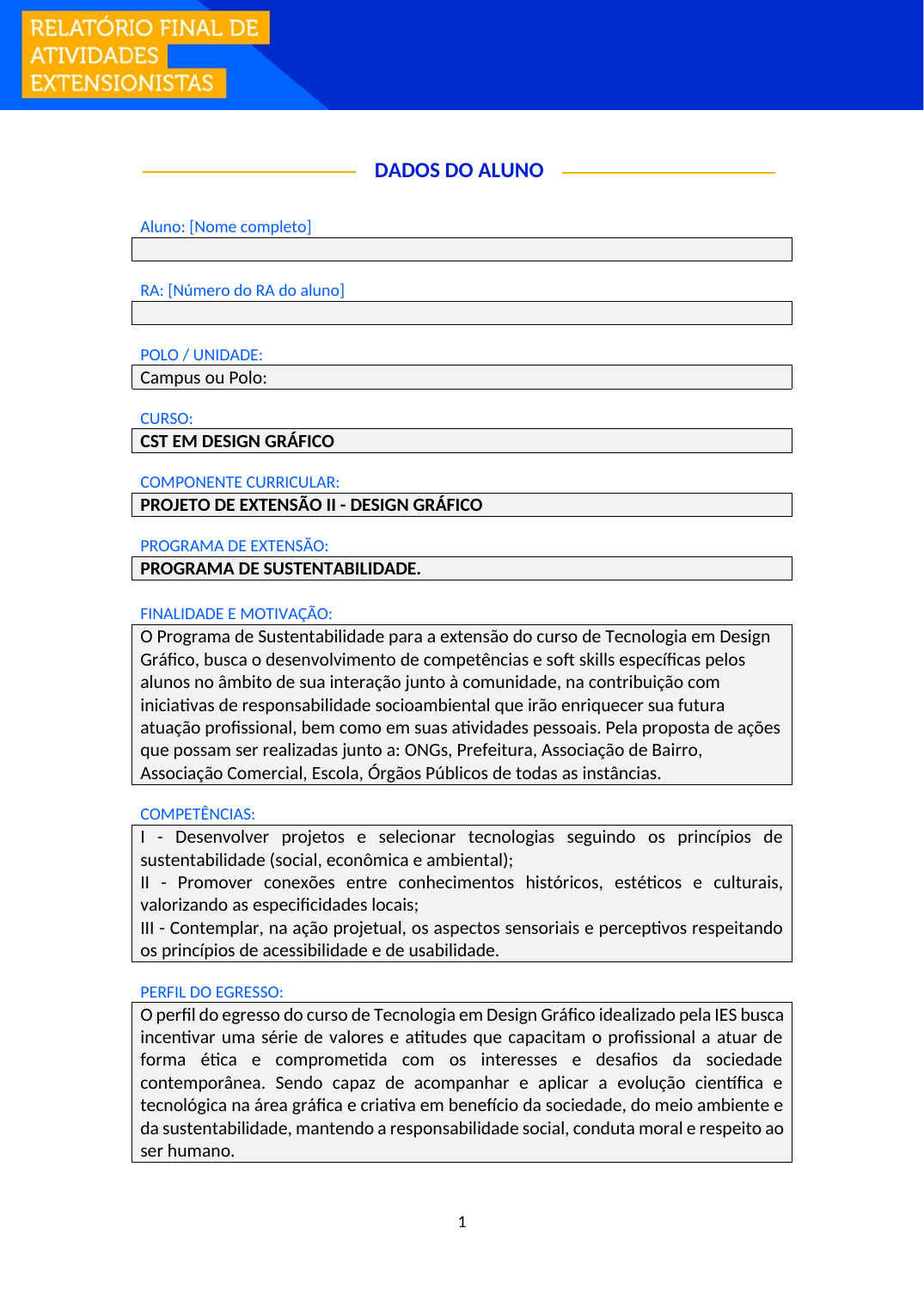 Projeto de Extensão II - Design Gráfico (Tecnólogo)
