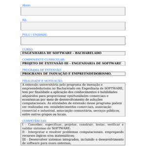 Projeto de Extensão III - Engenharia de Software (Bacharelado)