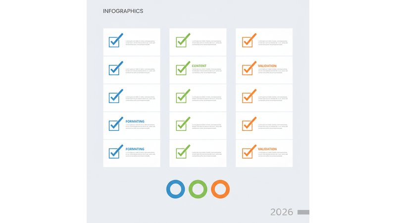 Checklist visual com caixas clicáveis ou ícones de validação, mostrando todos os itens acima de forma clara e organizada, com espaço para marcar cada um