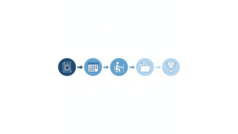Checklist visual ilustrado com ícones representando cada etapa do processo, desde planejamento até validação final, em formato infográfico escaneável