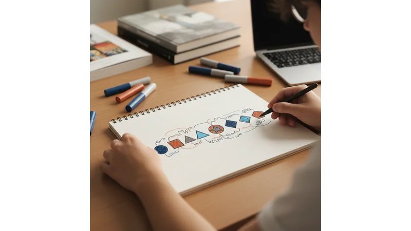 Infográfico visual do checklist com 7 critérios de validação de tema de TCC, ícones representando cada critério | ALT: "checklist validação temas para tcc de artes visuais"
