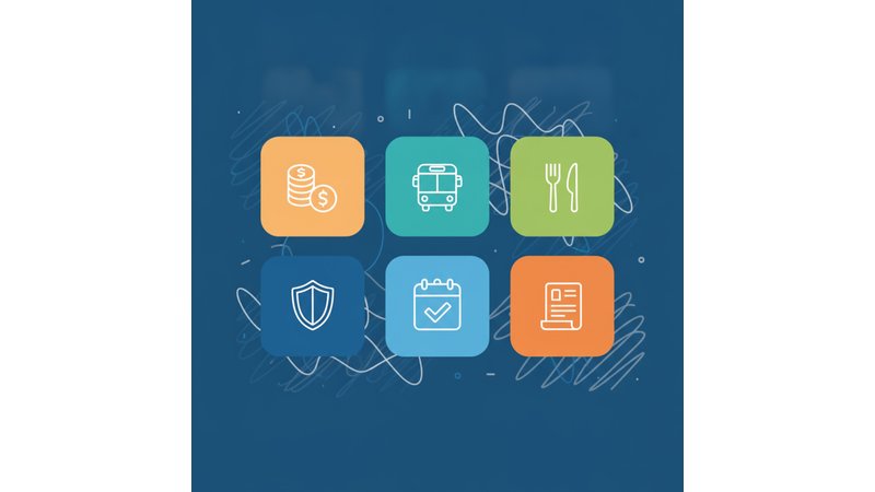 Infográfico visual com checklist em formato de lista com checkboxes, mostrando os direitos do estagiário em três fases: antes, durante e documentação