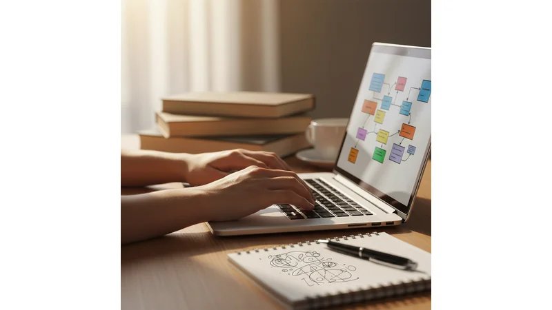 Checklist visual de formatação ABNT para TCC de Logística, com ícones para fonte, margens, espaçamento, citações e referências