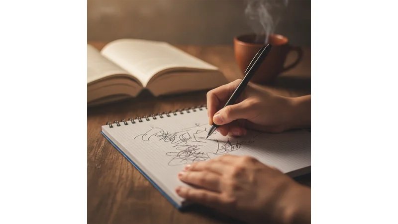 Exemplo visual de estrutura de TCC com modelo cognitivo aplicado ao tema de ansiedade em adolescentes, mostrando como cada seção (introdução, referencial, metodologia, análise) incorpora o modelo