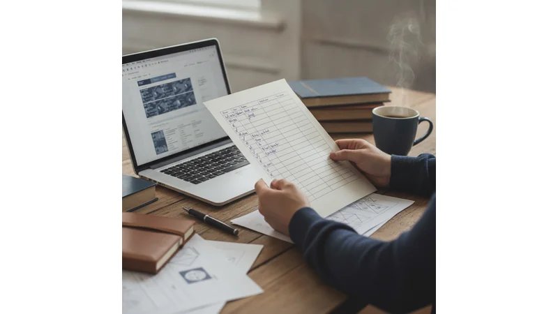 Checklist visual em formato de tabela ou infográfico que possa ser facilmente impresso ou salvo como imagem