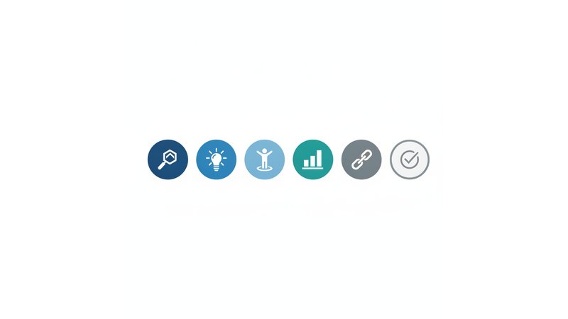 Infográfico visual mostrando os 6 passos para escrever uma justificativa convincente, com ícones representando cada etapa | ALT: "Infográfico com 6 passos para escrever justificativa do TCC"
