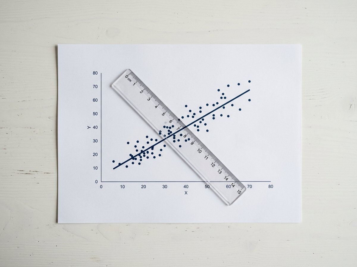 Calculadora cientifica sobre folha quadriculada com anotacoes matematicas