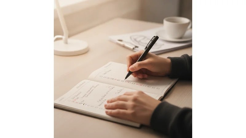 Checklist visual com 12 itens, caixas de seleção, em design limpo e prático