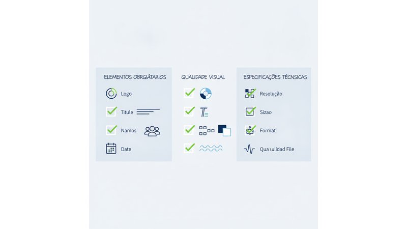 Checklist visual em formato de infográfico, mostrando cada item com ícones de verificação