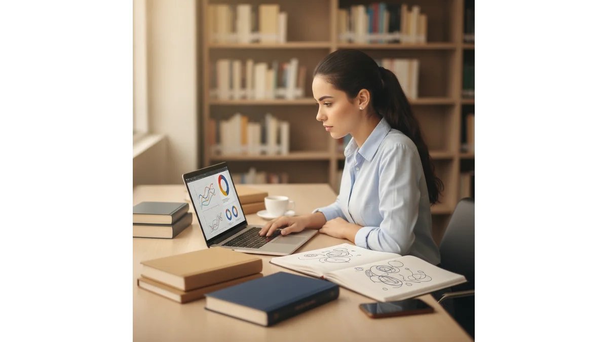 Como fazer referencias bibliograficas online: estudante universitário concentrado em frente ao computador, organizando referências bibliográficas para TCC