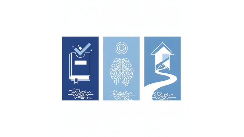 Infográfico numerado mostrando os 6 passos em sequência vertical, com ícones visuais para cada etapa: 1) Releia, 2) Retome questão, 3) Resuma achados, 4) Discuta limitações, 5) Aponte implicações, 6) Proponha recomendações. Design limpo, com setas conectando os passos.