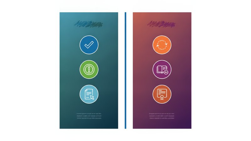 Checklist visual e atrativo em formato de cards coloridos, mostrando as 4 fases (planejamento, execução, documentação, submissão) com checkboxes