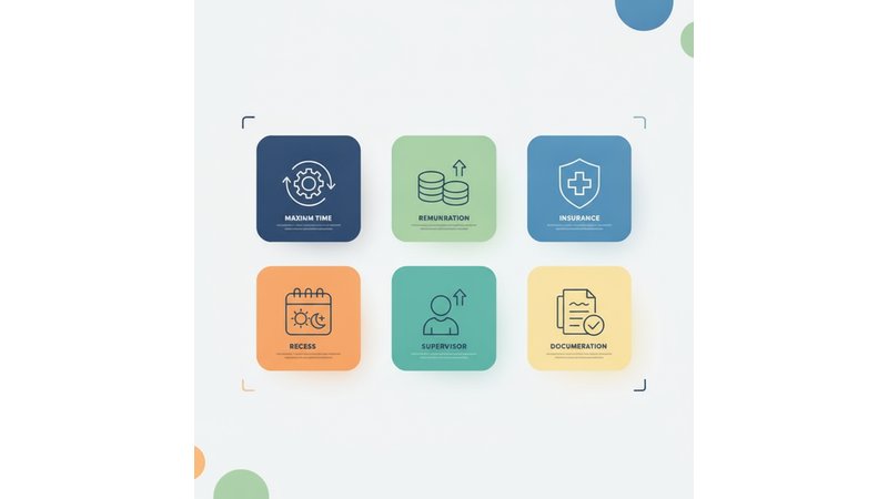 Documentos de estágio organizados (Termo de Compromisso, Plano de Atividades, Avaliação do Supervisor) sobre mesa de trabalho, com caneta e computador ao fundo.