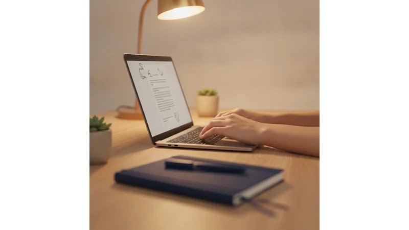 Print mostrando o mesmo parágrafo com marcações visuais de margens, espaçamento e alinhamento