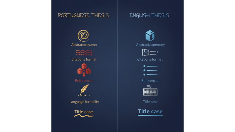 Checklist visual em formato de tabela ou infográfico com categorias (Estrutura, Formatação, Conteúdo, Idioma, ABNT) e itens verificáveis. Cores visuais, fácil de imprimir.