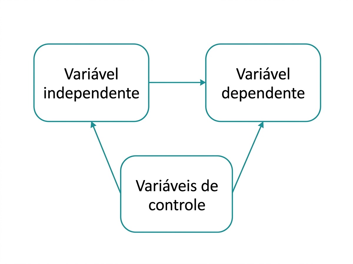 Diagrama das variaveis da pesquisa experimental: independente, dependente e de controle