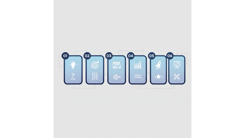 Infográfico visual mostrando as 6 etapas do projeto integrador em sequência, com ícones e tempo estimado para cada etapa