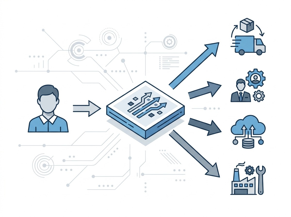 Diagrama do modelo de marketplace conectando cliente e prestadores