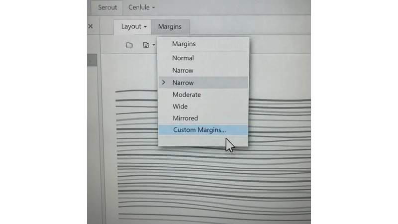 Captura de tela do Word mostrando o menu de configuração de margens personalizadas, com os valores 3 cm superior/esquerda e 2 cm inferior/direita destacados