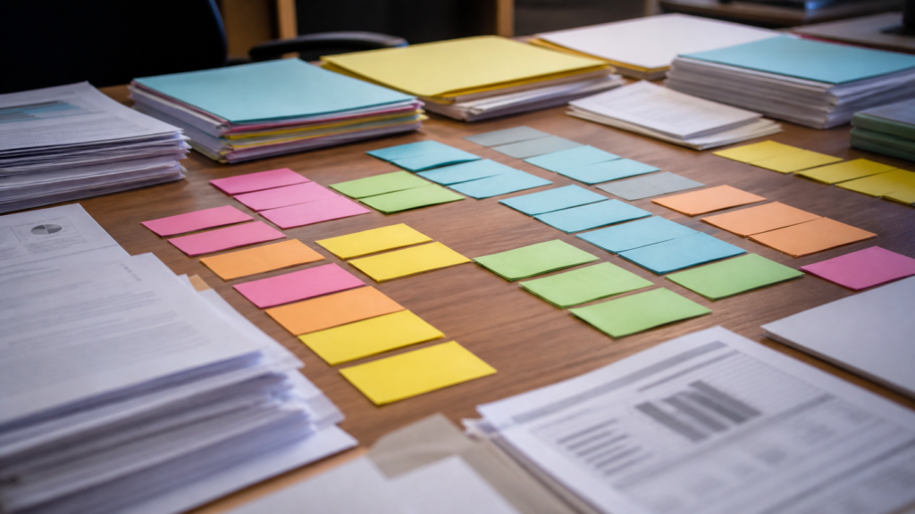 Análise de conteúdo com categorias e documentos de pesquisa