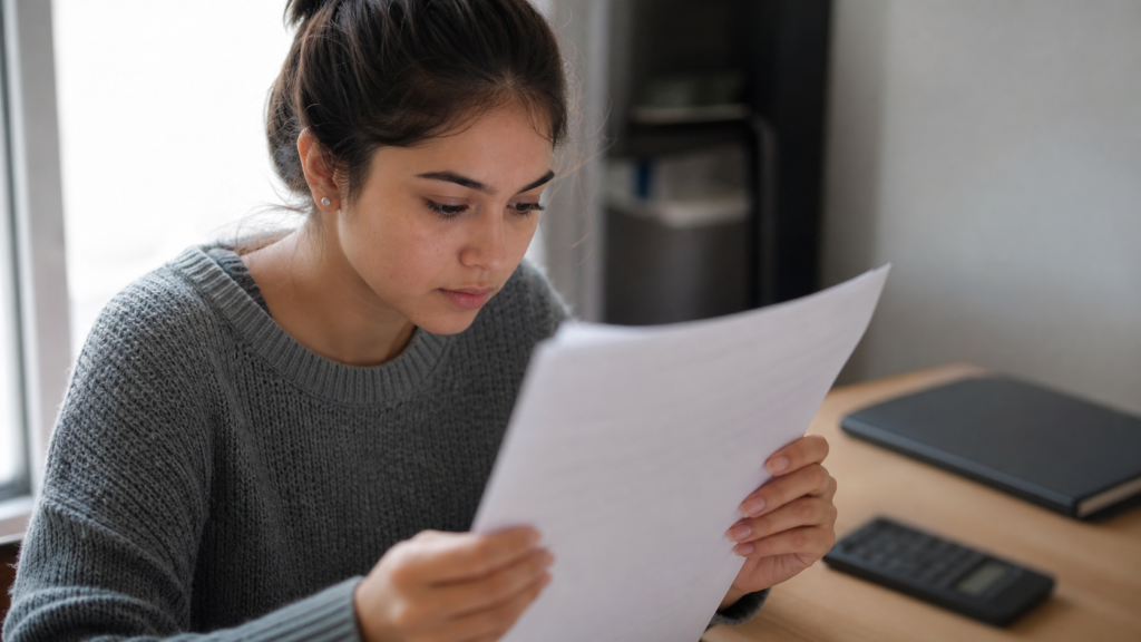 Estudante analisa Termo de Compromisso de estágio obrigatório remunerado