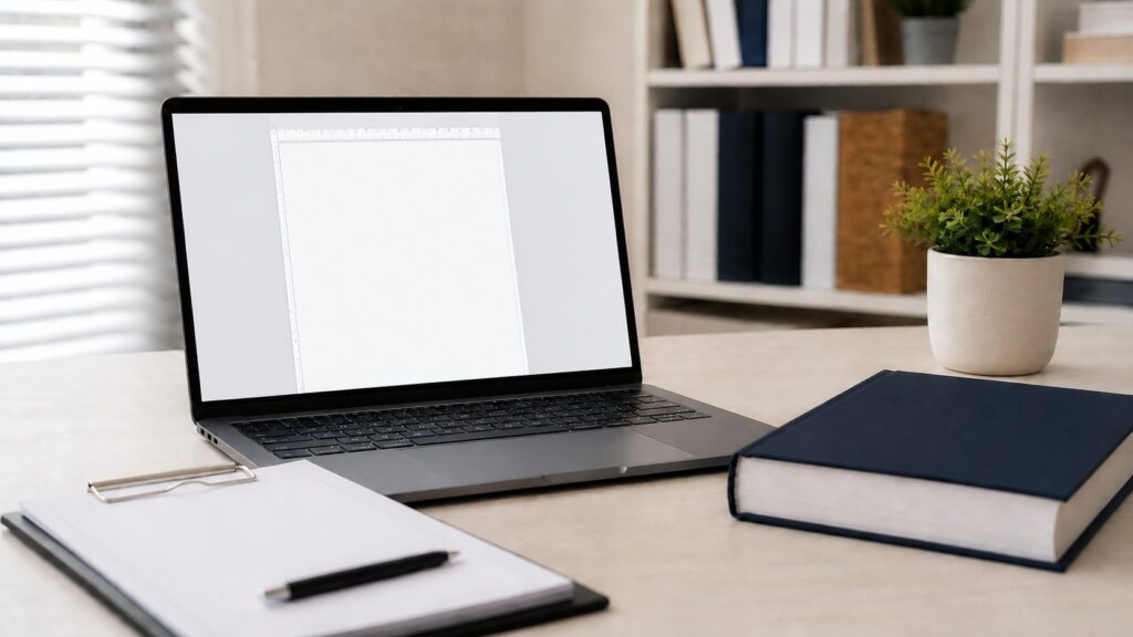 Template TCC Word com normas ABNT em computador