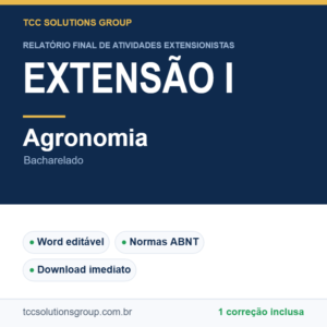 Projeto de Extensão I - Agronomia (Bacharelado) - modelo em Word nas normas ABNT