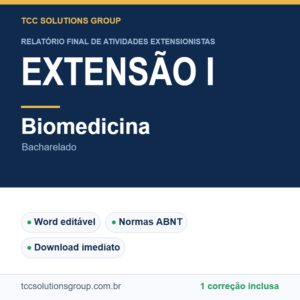 Projeto de Extensão I - Biomedicina (Bacharelado) - modelo em Word nas normas ABNT