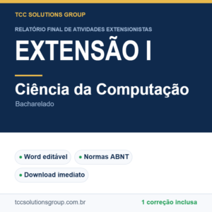 Projeto de Extensão I - Ciência da Computação (Bacharelado) - modelo em Word nas normas ABNT