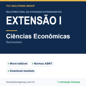 Projeto de Extensão I - Ciências Econômicas (Bacharelado) - modelo em Word nas normas ABNT