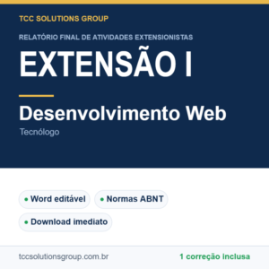 Projeto de Extensão I - Desenvolvimento Web (Tecnólogo) - modelo em Word nas normas ABNT