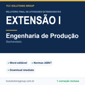 Projeto de Extensão I - Engenharia de Produção (Bacharelado) - modelo em Word nas normas ABNT
