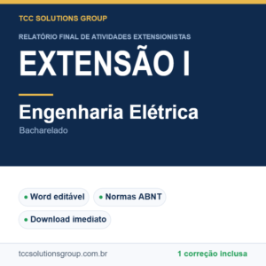 Projeto de Extensão I - Engenharia Elétrica (Bacharelado) - modelo em Word nas normas ABNT