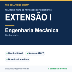 Projeto de Extensão I - Engenharia Mecânica (Bacharelado) - modelo em Word nas normas ABNT
