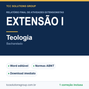Projeto de Extensão I - Teologia (Bacharelado) - modelo em Word nas normas ABNT