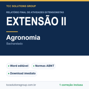 Projeto de Extensão II - Agronomia (Bacharelado) - modelo em Word nas normas ABNT