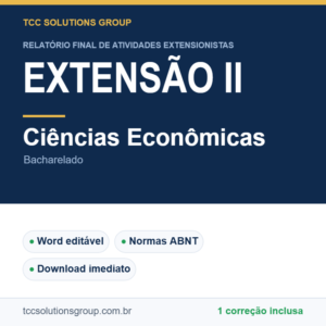 Projeto de Extensão II - Ciências Econômicas (Bacharelado) - modelo em Word nas normas ABNT