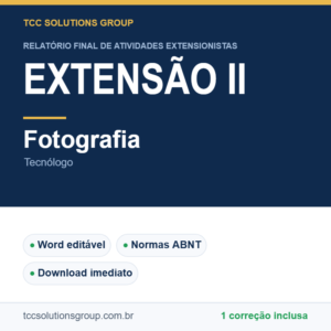 Projeto de Extensão II - Fotografia (Tecnólogo) - modelo em Word nas normas ABNT