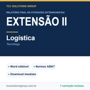 Projeto de Extensão II - Logística (Tecnólogo) - modelo em Word nas normas ABNT
